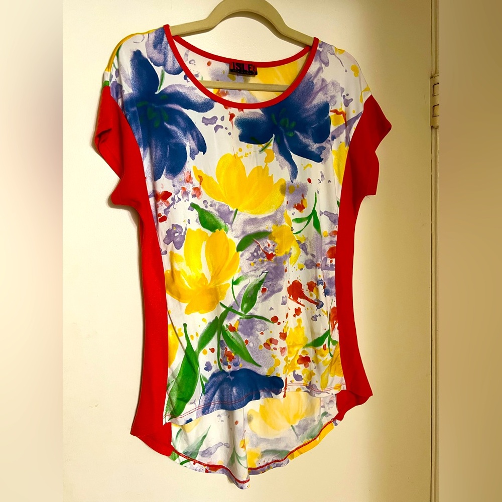 Isle Apparel abstract floral tunic